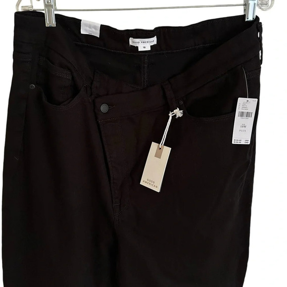 NWT Good American plus 18W Black Classic Hi Rise Jeans Skinnyish Fit 28” Inseam - Picture 3 of 8